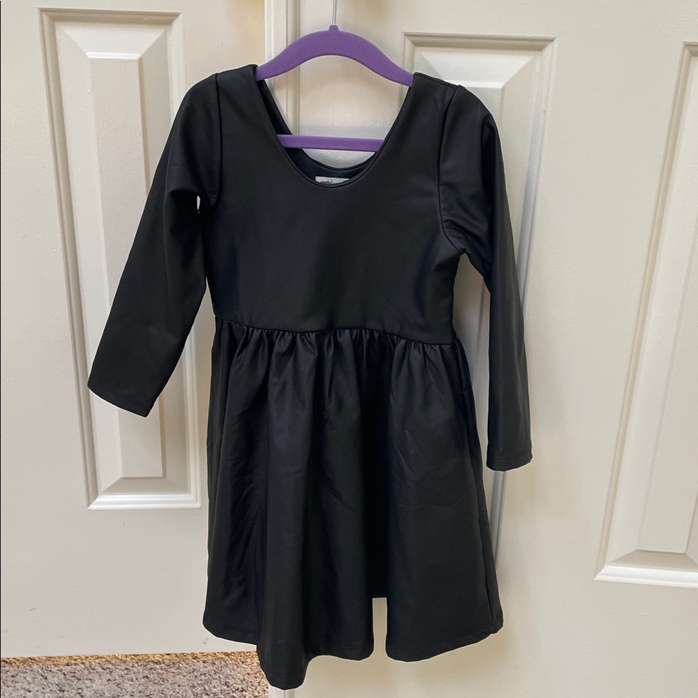 Monica + Andy Vegan Leather Twirl Dress
